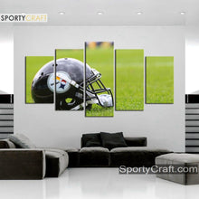 Load image into Gallery viewer, Pittsburgh Steelers Helmet Wall Canvas