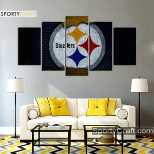 Pittsburgh Steelers Metal Style Wall Canvas