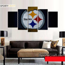Load image into Gallery viewer, Pittsburgh Steelers Metal Style Wall Canvas