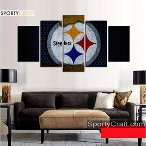 Pittsburgh Steelers Metal Style Wall Canvas