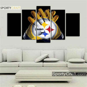 Pittsburgh Steelers Gloves Wall Canvas