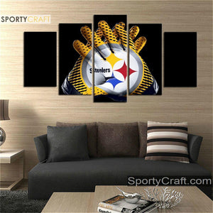 Pittsburgh Steelers Gloves Wall Canvas