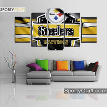 Load image into Gallery viewer, Pittsburgh Steelers Fabric Wall Art Canvas