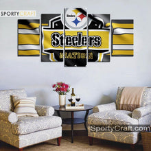 Load image into Gallery viewer, Pittsburgh Steelers Fabric Wall Art Canvas