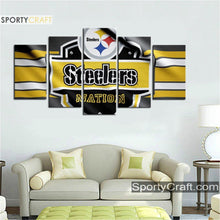 Load image into Gallery viewer, Pittsburgh Steelers Fabric Wall Art Canvas