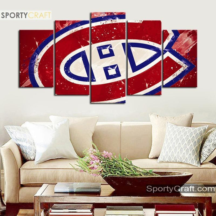 Montreal Canadiens Paint Style Canvas
