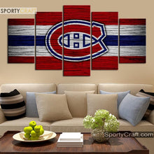 Load image into Gallery viewer, Montreal Canadiens Wooden Style Canvas