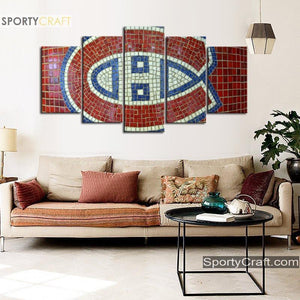 Montreal Canadiens Stone Tiles Canvas