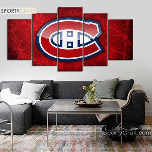Montreal Canadiens Reddish Canvas