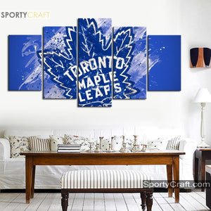 Toronto Maple Leafs Ice Art 5 Pieces Art Canvas