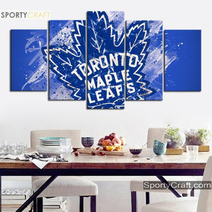 Toronto Maple Leafs Ice Art 5 Pieces Art Canvas 2