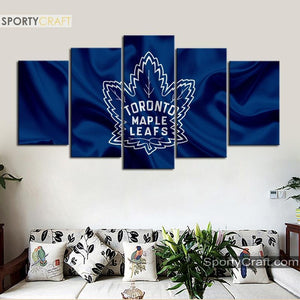 Toronto Maple Leafs Fabric 5 Pieces Art Canvas 1