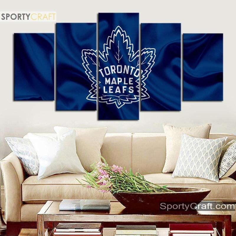 Toronto Maple Leafs Fabric 5 Pieces Art Canvas