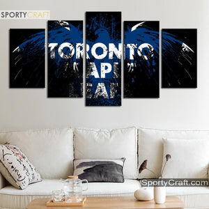 Toronto Maple Leafs Fly Bird 5 Pieces Painting Canvas