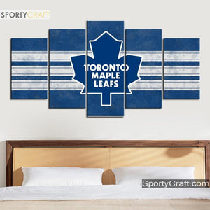 Toronto Maple Leafs Bluish 5 Pieces Painting Canvas 1