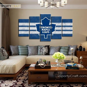 Toronto Maple Leafs Bluish 5 Pieces Painting Canvas