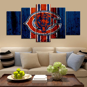 Chicago Bears Rough Style Wall Canvas 1