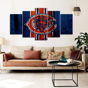 Chicago Bears Rough Style Wall Canvas 1