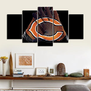 Chicago Bears Gloves Look Wall Canvas