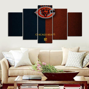Chicago Bears Leather Look Wall Canvas