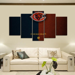 Chicago Bears Leather Look Wall Canvas