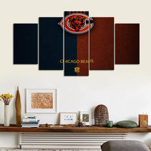 Load image into Gallery viewer, Chicago Bears Leather Look Wall Canvas