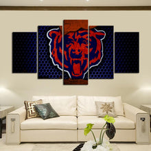 Load image into Gallery viewer, Chicago Bears Steel Look Wall Canvas