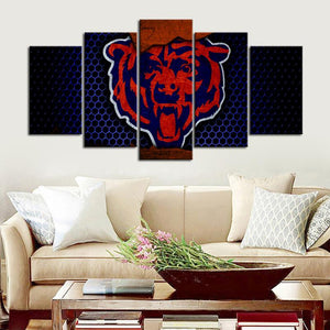 Chicago Bears Steel Look Wall Canvas