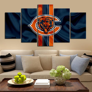 Chicago Bears Fabric Look Wall Canvas 1
