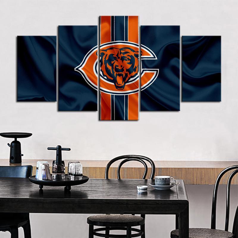 Chicago Bears Fabric Look Wall Canvas 1