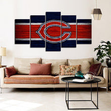 Load image into Gallery viewer, Chicago Bears Wooden Style Wall Canvas 1