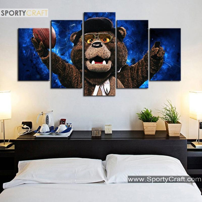 Chicago Bears Mascot Wall Art Canvas