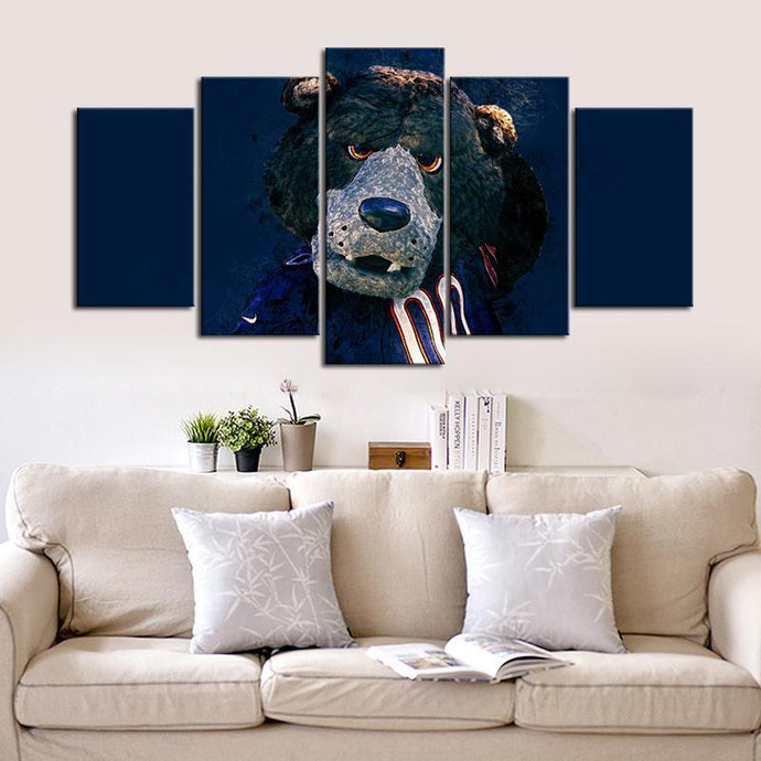 Chicago Bears Mascot Wall Canvas