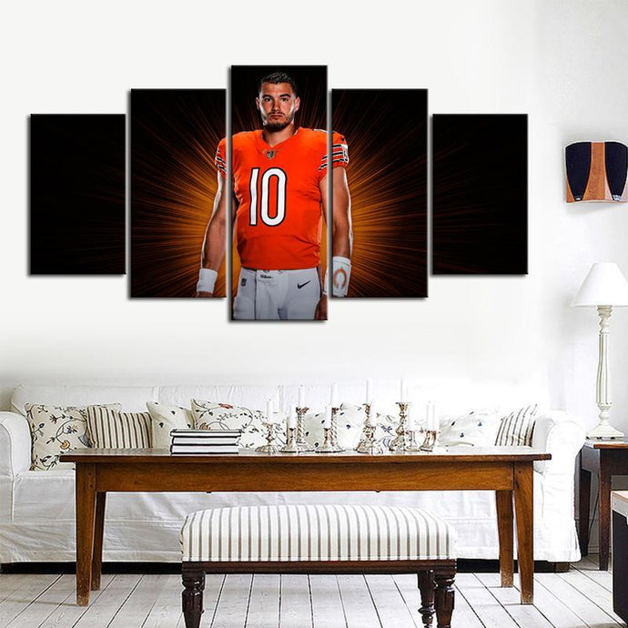 Mitch Trubisky Chicago Bears Wall Art Canvas