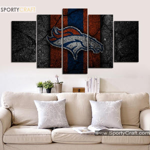 Denver Broncos Rock Style Canvas