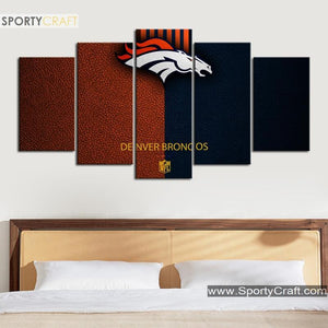 Denver Broncos Leather Style Canvas
