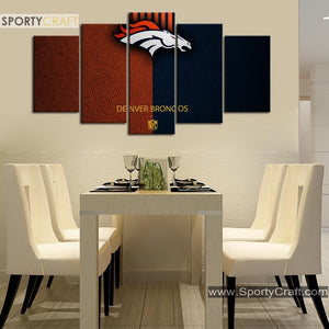 Denver Broncos Leather Style Canvas