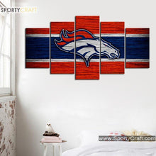 Load image into Gallery viewer, Denver Broncos Wooden Style Canvas
