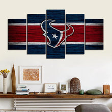 Load image into Gallery viewer, Houston Texans Wooden Look Canvas