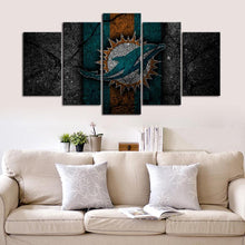 Load image into Gallery viewer, Miami Dolphins Rock Look Canvas