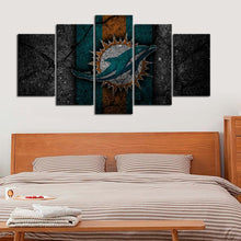 Load image into Gallery viewer, Miami Dolphins Rock Look Canvas