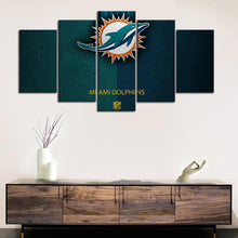 Load image into Gallery viewer, Miami Dolphins Leather Style Canvas