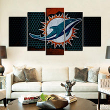 Load image into Gallery viewer, Miami Dolphins Steal Look Canvas