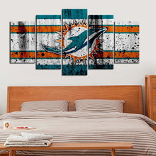 Load image into Gallery viewer, Miami Dolphins Rough Look Canvas