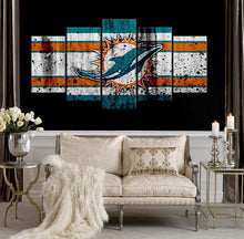 Load image into Gallery viewer, Miami Dolphins Rough Look Canvas