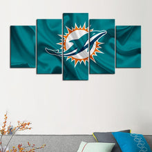 Load image into Gallery viewer, Miami Dolphins Fabric Look Canvas