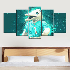 Miami Dolphins Number 1 Canvas