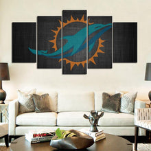 Load image into Gallery viewer, Miami Dolphins Greyish Look Canvas