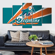 Load image into Gallery viewer, Miami Dolphins Wall Art Canvas