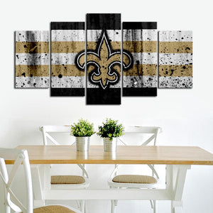 New Orleans Saints Rough Look Wall Canvas 1